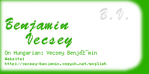 benjamin vecsey business card